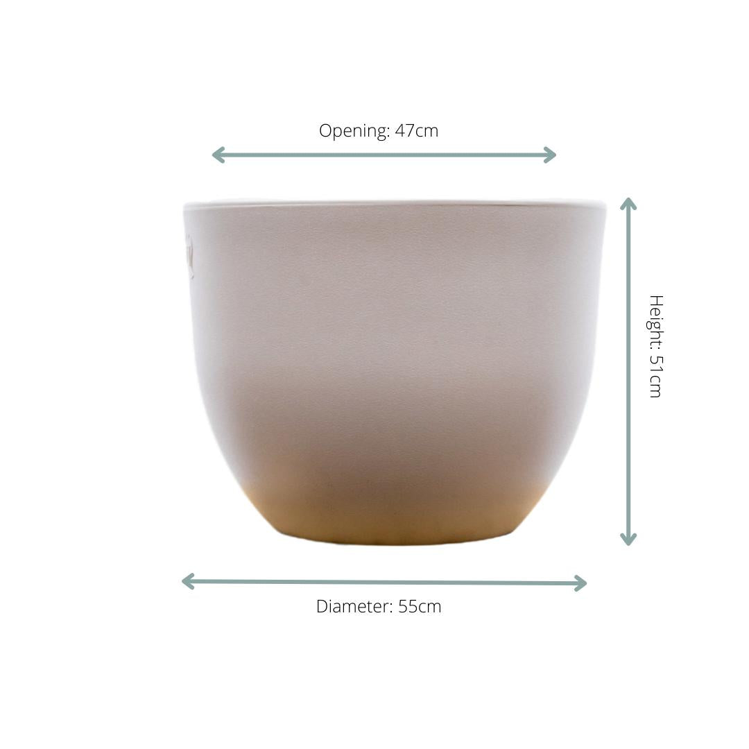 Pot Eggy Taupé - 47 cm