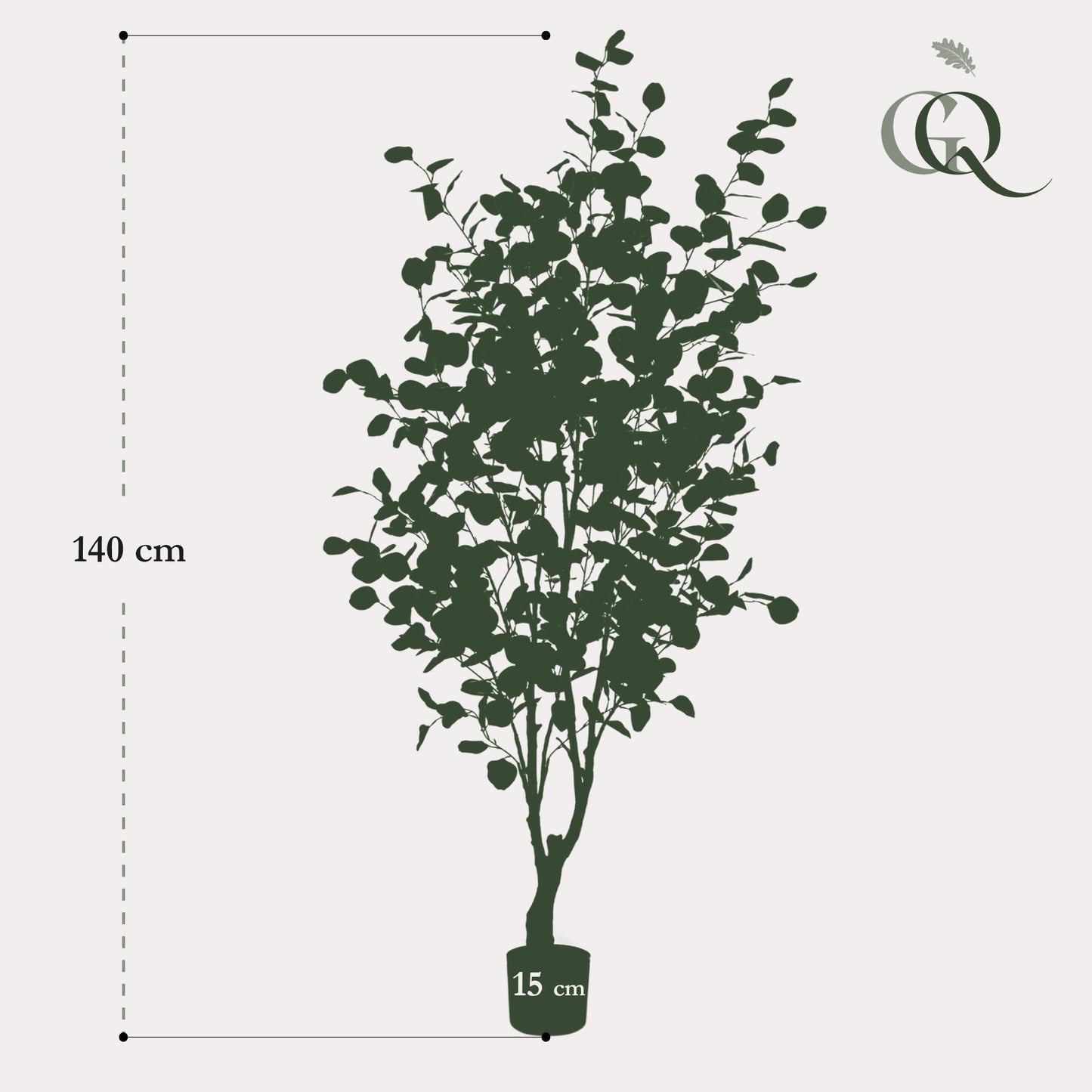 Kunstplant - Eucalyptus - Blauwe Gomboom - 140cm