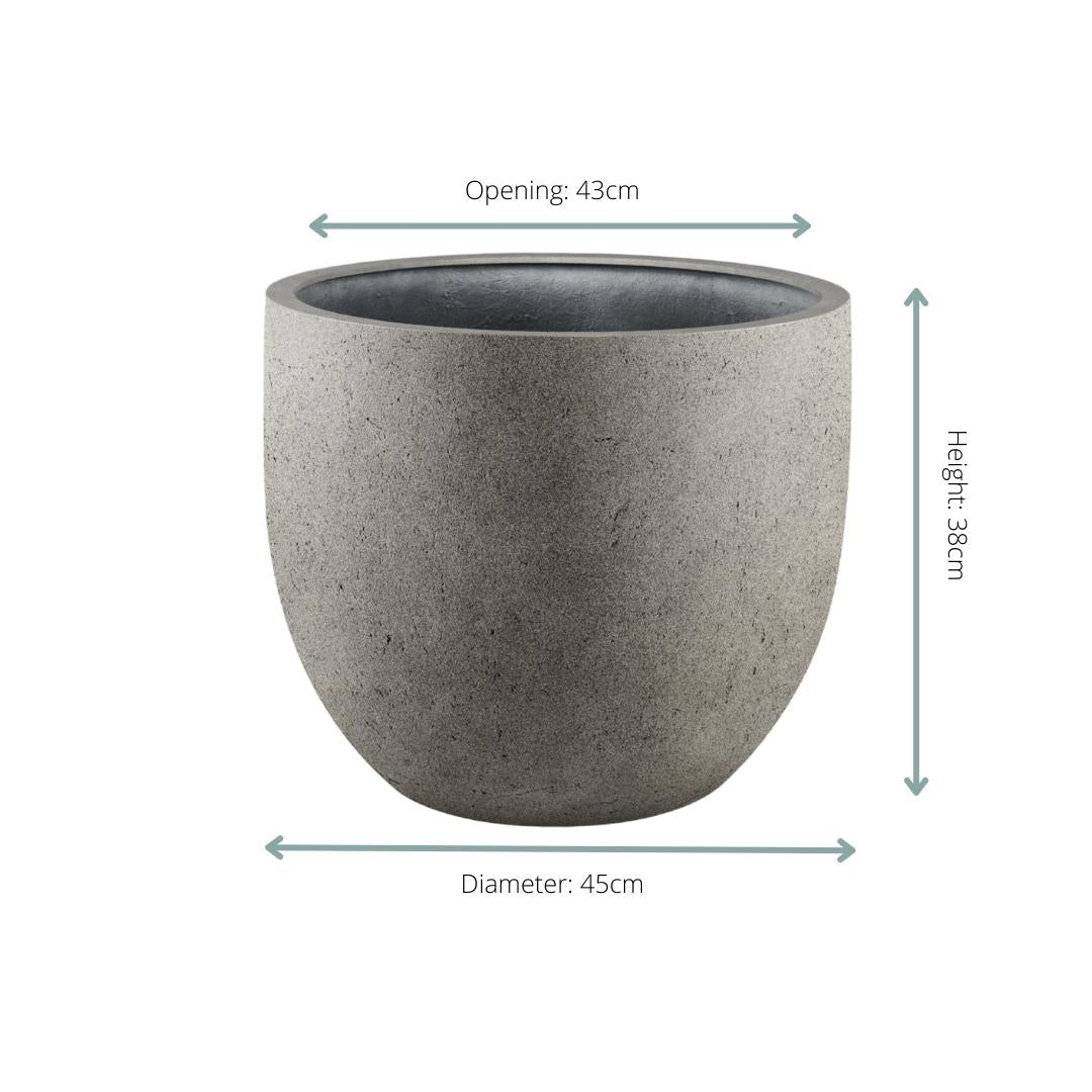 Pot Grigio New Egg Natural Concrete - 45 cm