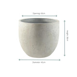 Pot Grigio New Egg Antique White - 45 cm